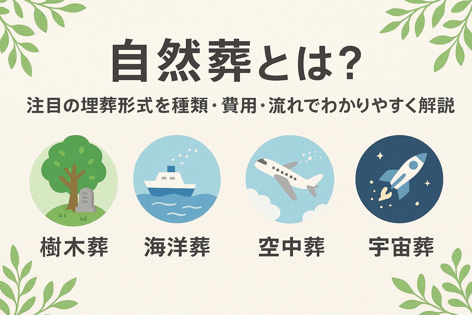 自然葬とは？注目の埋葬形式を種類・費用・流れでわかりやすく解説