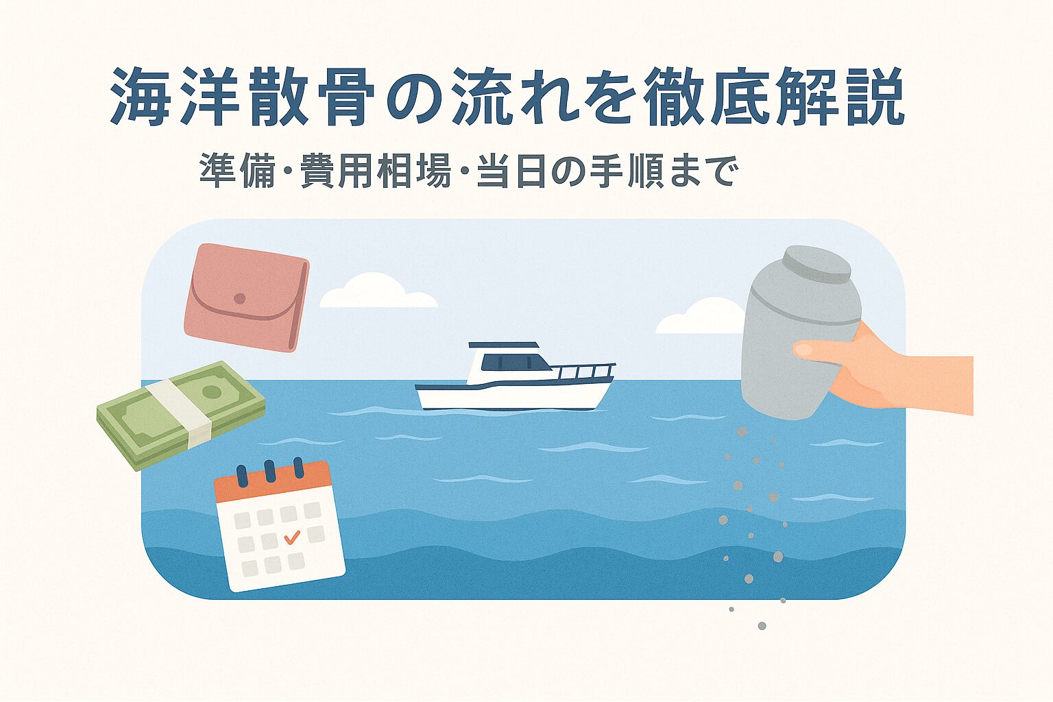 海洋散骨の流れを徹底解説｜準備・費用相場・当日の手順まで